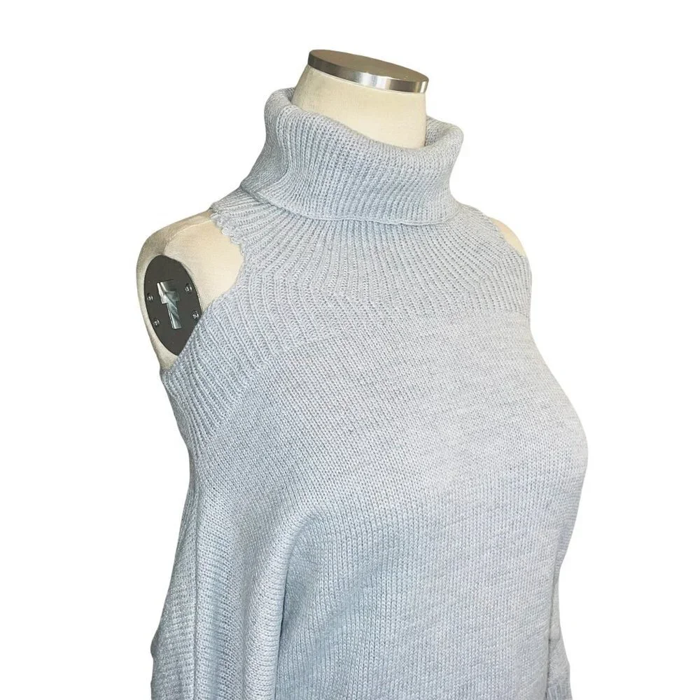 Lovers and Friends Anisa Turtleneck Sweater in Heather Grey XSmall New Knit Top